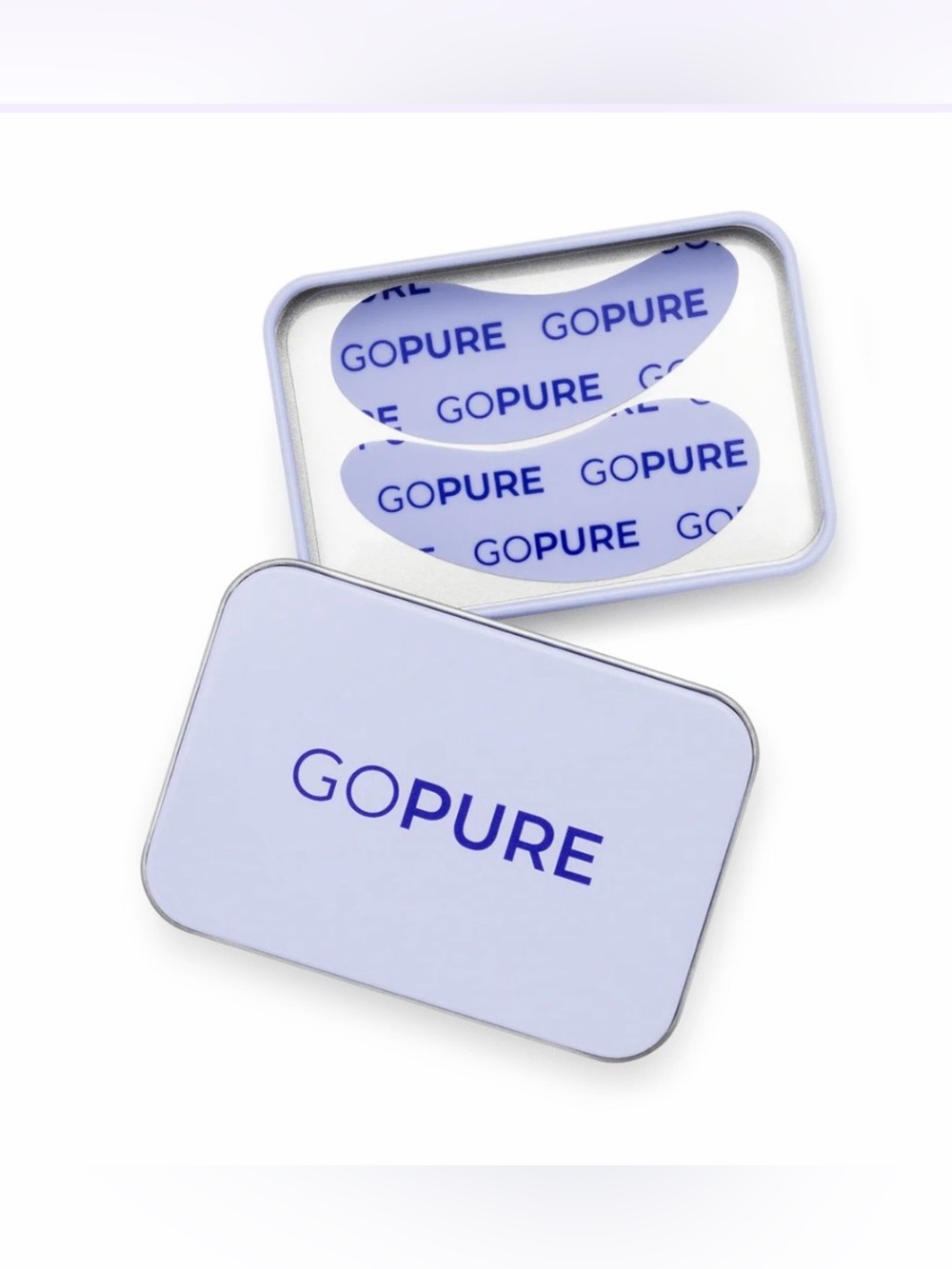 GOPURE Glow Getter Eye Masks reusable in tin case. Limited edition purple